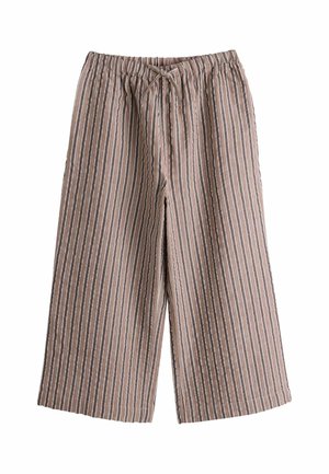 Next, REGULAR FIT - PULLON WIDE LEG TROUSERS  . - Kalhoty - brown stripe