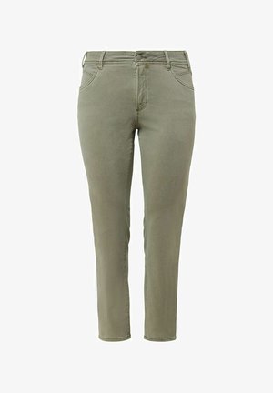 s.Oliver MID RISE - Jeans Tapered Fit - salbeigrün