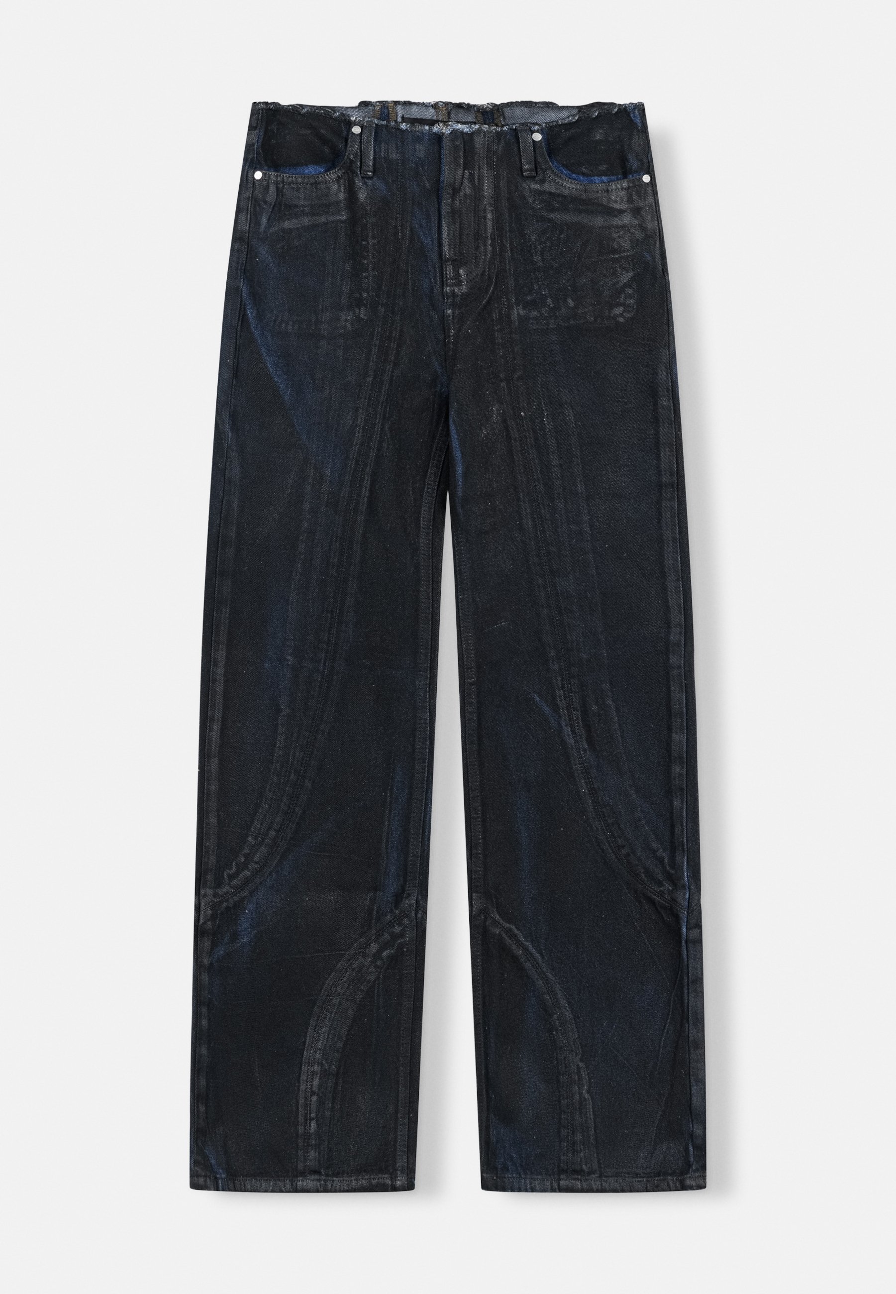 FAVELA BLACK WAXED - Flared Jeans - black - Zalando.ie