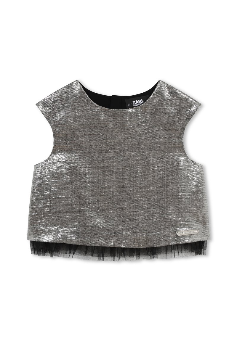 KARL LAGERFELD KIDS Top zilverkleurig KARL LAGERFELD KIDS Top zilverkleurig