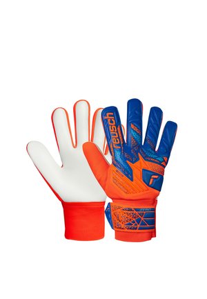 ATTRAKT STARTER SOLID - Goalkeeping gloves - shocking orange/blue
