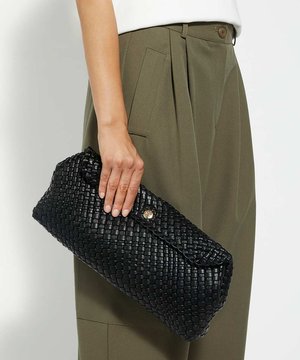 Dune London, ENCOURAGE Woven Clutch - Pochette - black