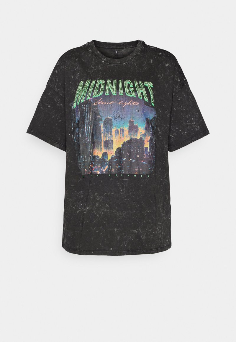 Only T-shirt print zwart
