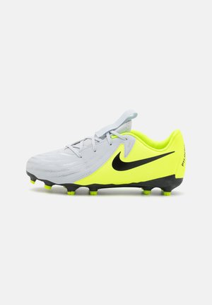 PHANTOM GX II ACADEMY UNISEX - Moulded stud football boots - metallic silver/black/volt