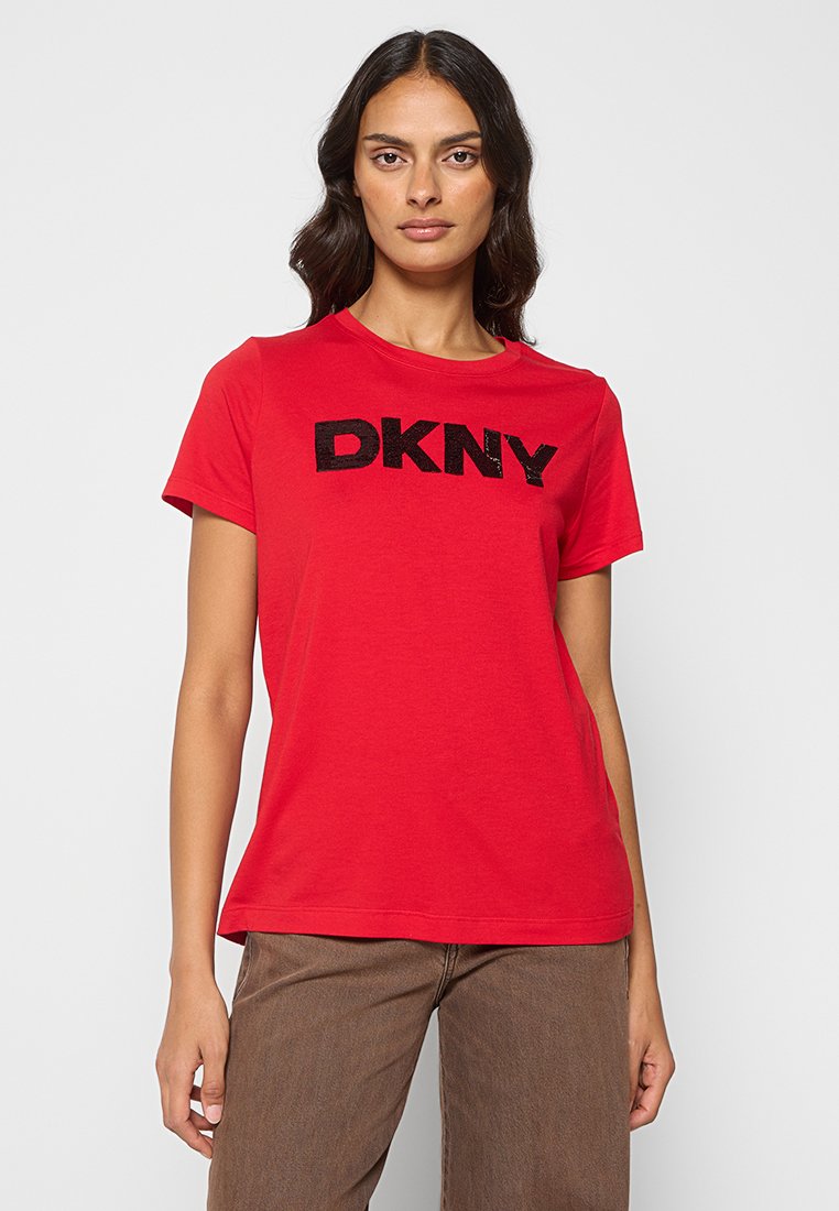 DKNY T-shirt print rood