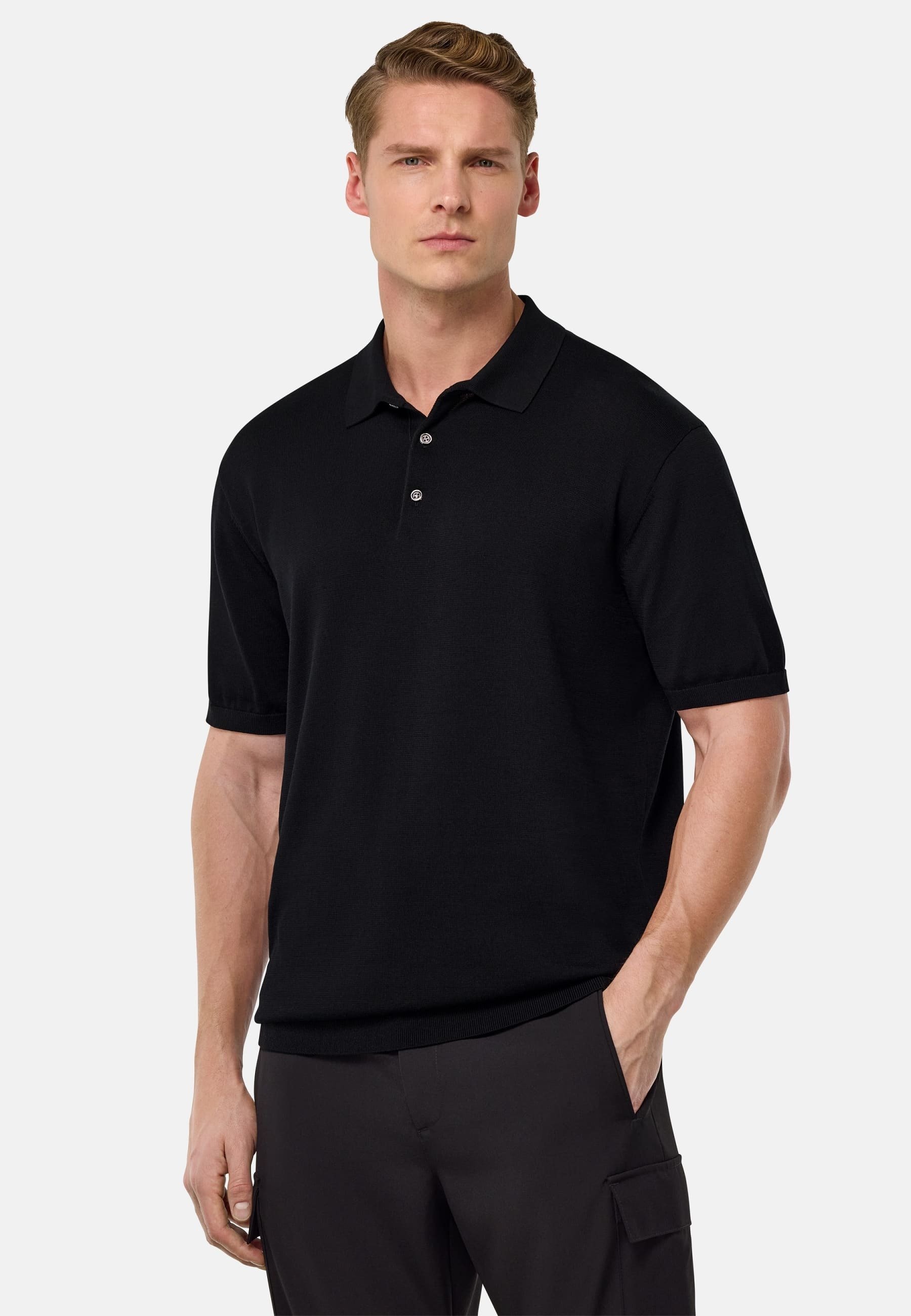 Collar Polo Boggi Uomo Boggi Milano Ribbed-collar Buttoned