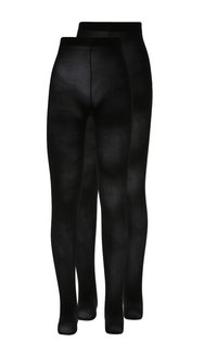 Schwarze Leggings aus glattem, stretchy Material. Sie verfügen über einen hohen Bund und ein eng anliegendes Design. Geeignet für verschiedene Größen.