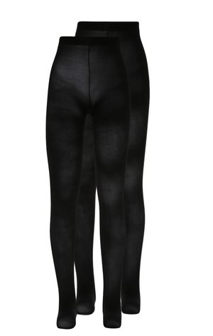 KIDS BASIC 2 PACK - Strømpebukser - schwarz
