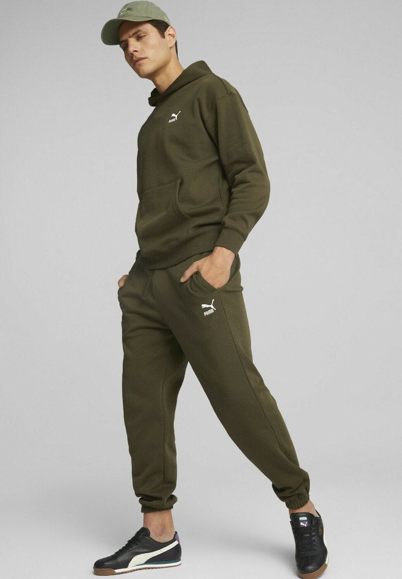 Puma Mikina s kapucí - deep olive