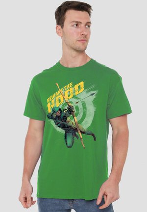 Cotton Soul, ARROW BEWARE - Print T-shirt - dark green