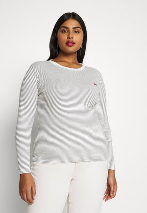LONG SLEEVE BABY TEE - Long sleeved top - ecru/black