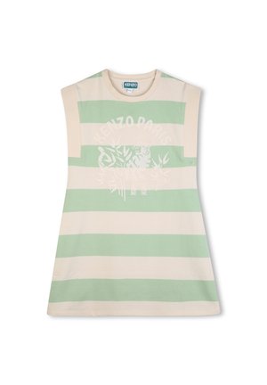 GESTREIFTES - Jersey dress - ecru vert