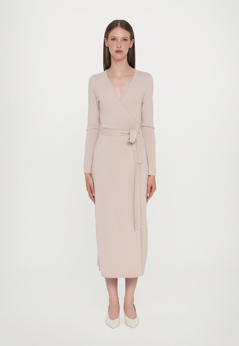 Diane von Furstenberg ASTRID WRAP DRESS - Svetríkové šaty - bare