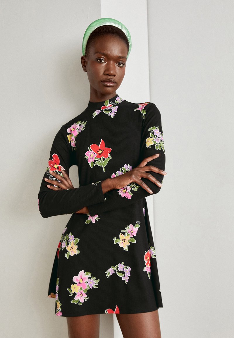 Robe Desigual Dani Noir Multicolore - Taille XL - Réf. 40V2068 - Neuf Avec étiquettes