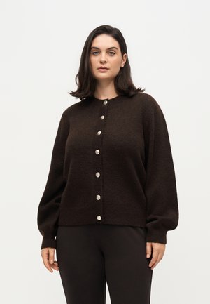 Vero Moda Curve, VMCHAZEL O NECK - Жилетка - chocolate torte