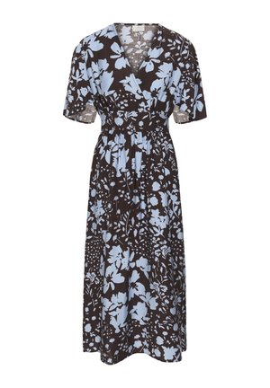 Kaffe, KANADIRA - Vestido informal - coffee bean blue fog flower