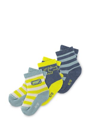 SET 3ER SPORTY DINO - Socks - blau gelb