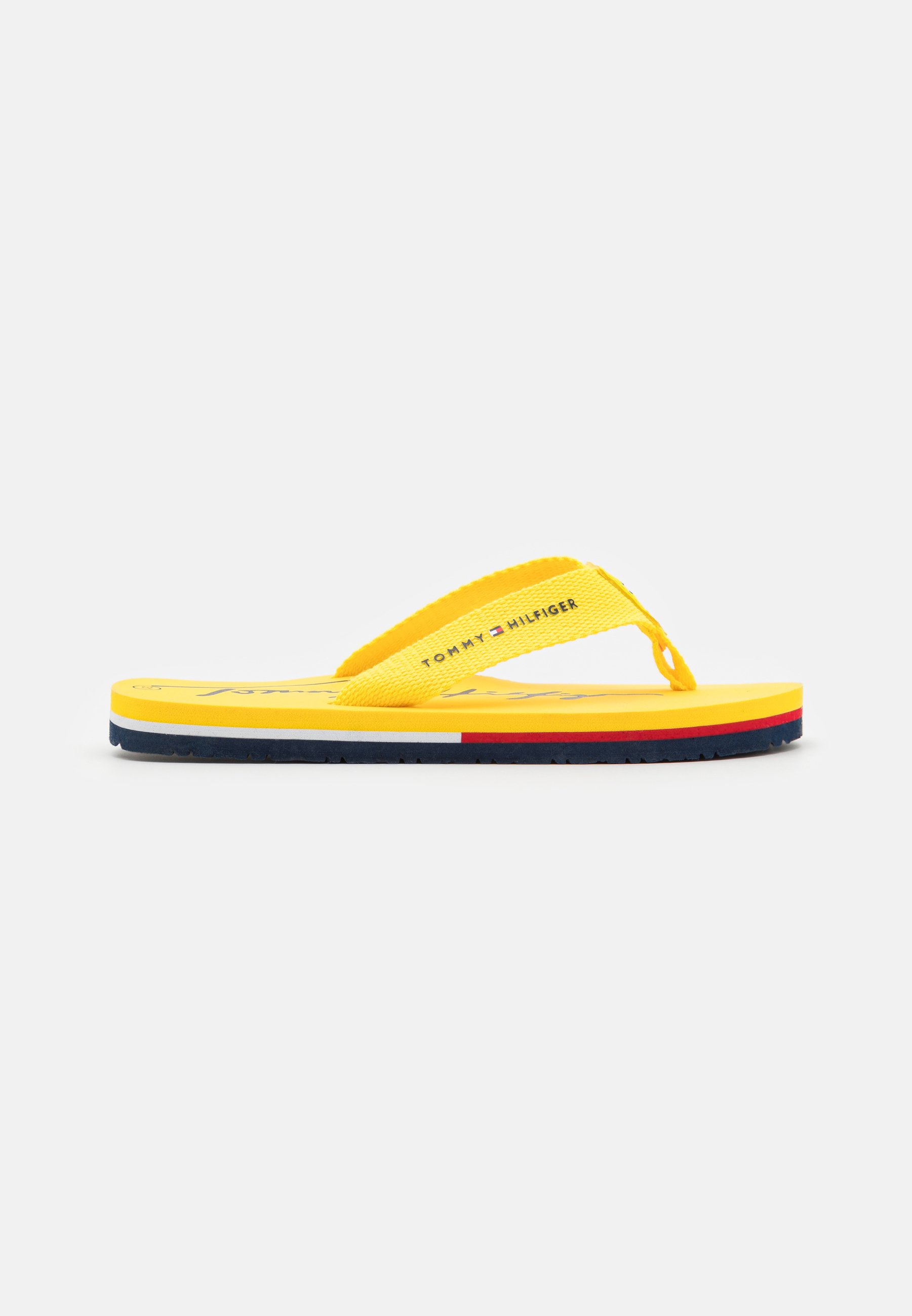 yellow tommy hilfiger flip flops