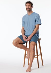 Schiesser V-AUSSCHNITT - COMFORT ESSENTIALS SET - Nachtwäsche Set - blau