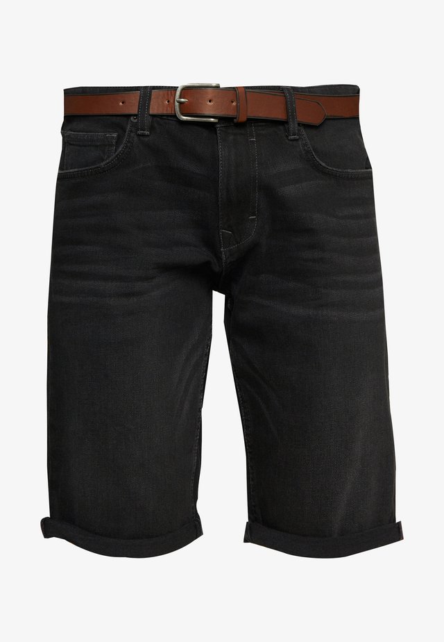 Denim shorts - black medium wash