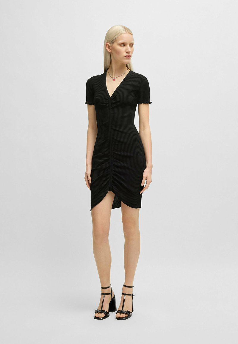 HUGO SLISERY - Shift dress - black one/black - Zalando.co.uk