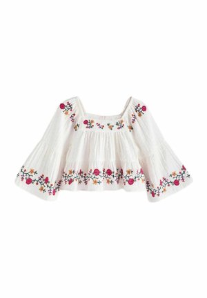 EMBROIDERED - Blus - cream