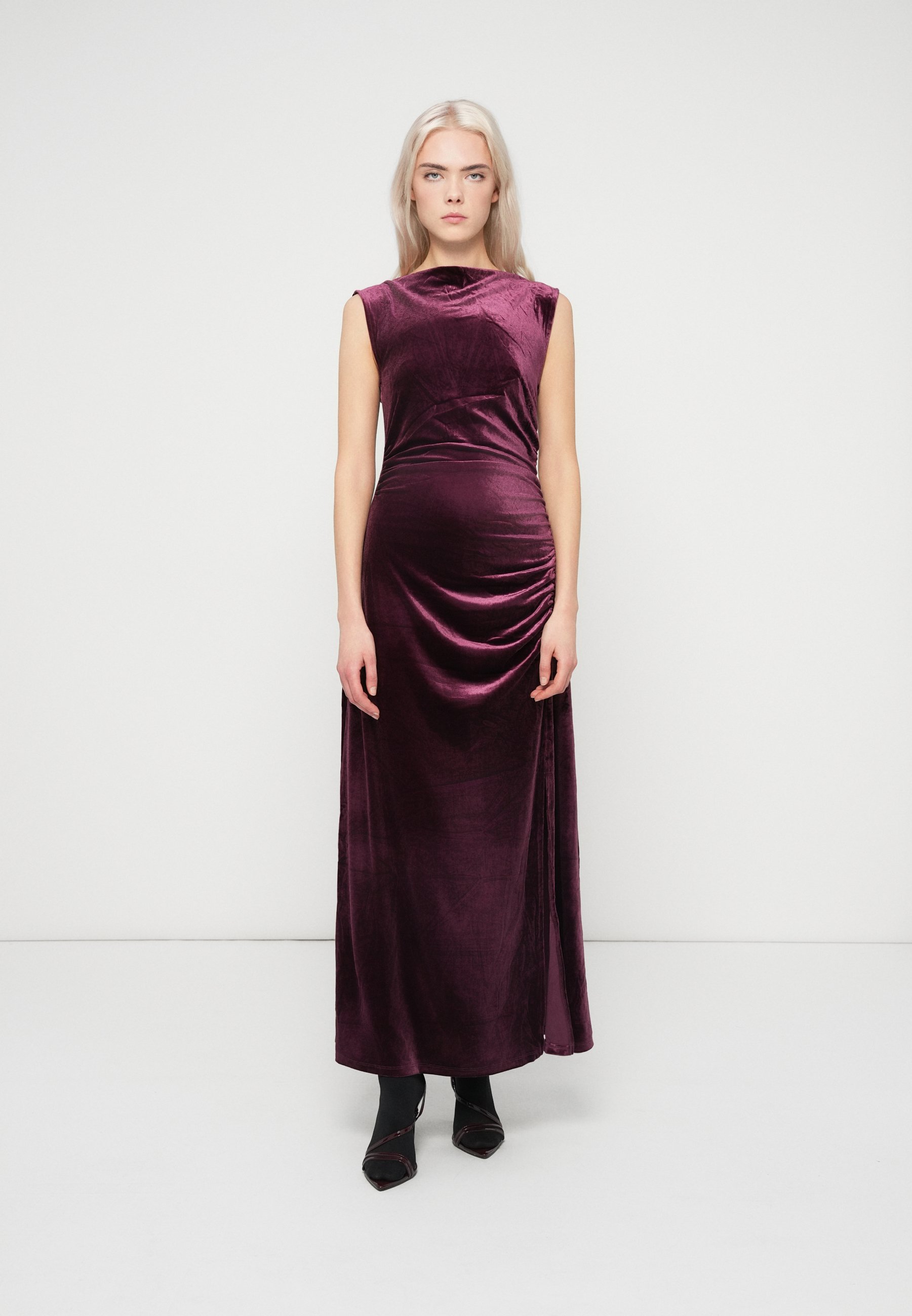 Vero Moda VMMONICA ANKLE DRESS - Maxi dress - winetasting/bordeaux - Zalando
