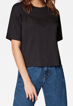 T-shirt med print - black