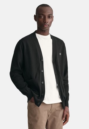V-NECK - Cardigan - black