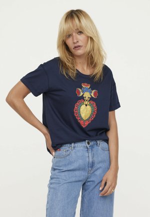 ASOEUR - T-shirt imprimé - navy