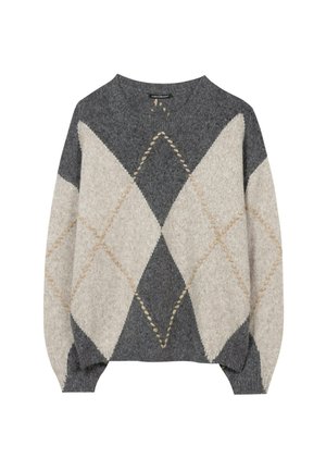 Luisa Cerano, LUISA CERANO ALPAKA-MIX-PULLOVER MIT MUSTER - Jumper - multi-colored