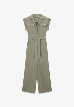 Guess, SS FLORA BELTED SATIN OVERALL - Jumpsuit - grün