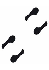 Schwarze, knöchellange Socken mit glatter Textur. Sie haben eine konturierte Form mit gebogenen Oberseiten und eignen sich gut für die Freizeit.