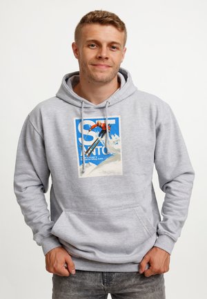ST ANTON GRAPHIC - Sweat à capuche - heather grey