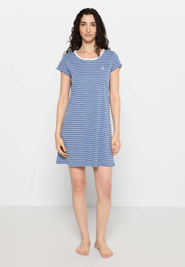 Lauren Ralph Lauren Nachtjapon donkerblauw Lauren Ralph Lauren Nachtjapon donkerblauw