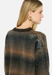 LIU JO WITH SEQUINS - Maglione - dark brown