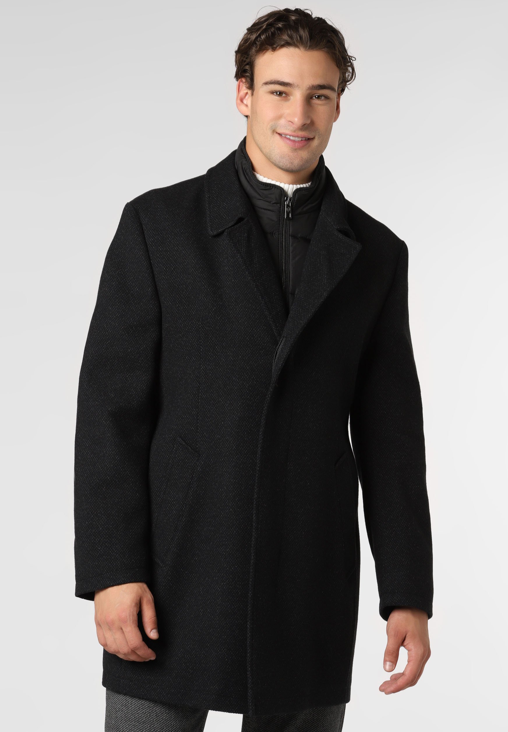 Bugatti Short coat - schwarz anthrazit 