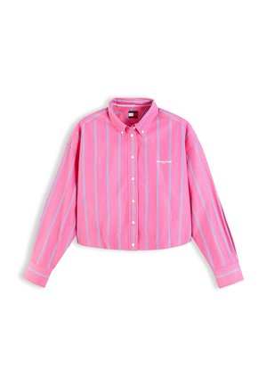 Tommy Jeans, GATHERED SCRIPT - Hemdbluse - bright cherise pink