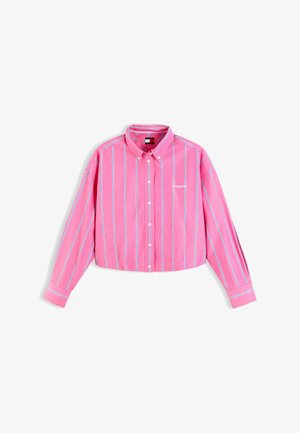 Tommy Jeans, GATHERED SCRIPT - Hemdbluse - bright cherise pink