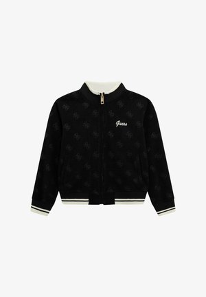 Športna jopa s kapuco na zadrgo - schwarz