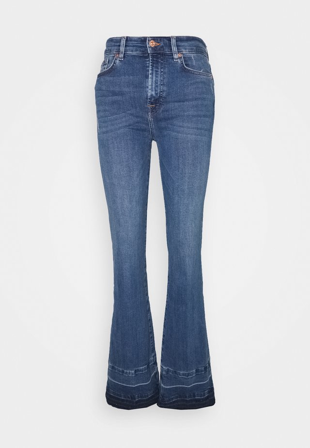 LISHA UNROLLED ILLUSION PLAYER - Jeans Bootcut - mid blue