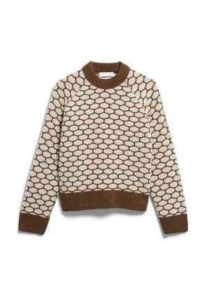 ARMEDANGELS, MULTI DOTS KNIT  - Maglione - claystone melange-oatmilk