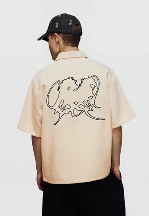 Bershka TAILORING EMBROIDERY - Shirt - beige