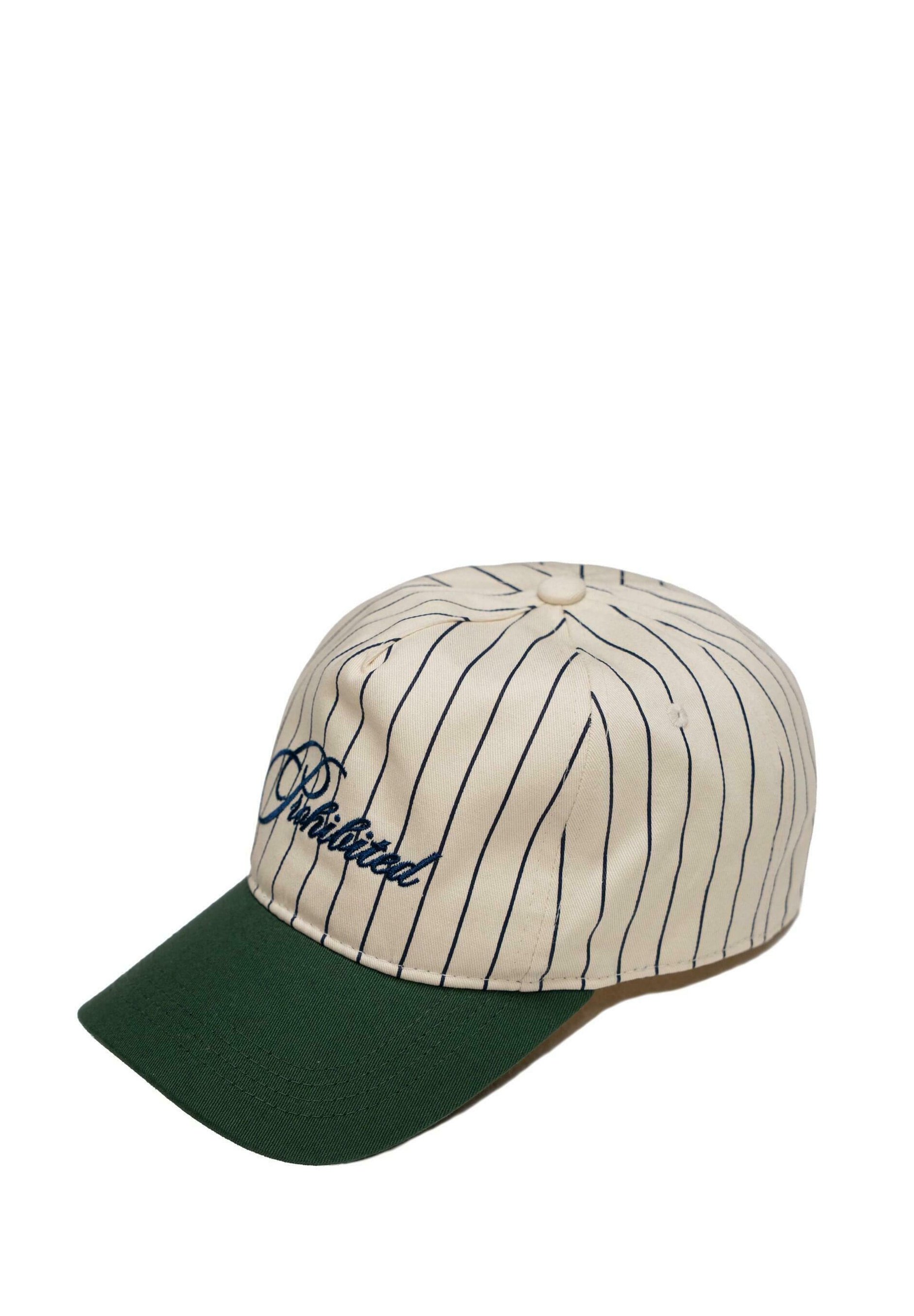 PROHIBITED GRAND RESORT PINSTRIPE - Cap - off white/green/off