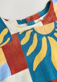 Unselected, red blue abstract sunshine print