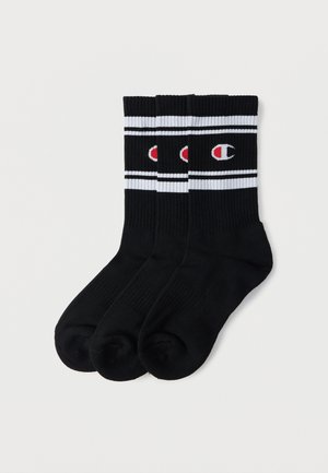 ELEVATED BASIC CREW SOCKS COOLMAX UNISEX 3 PACK  - Strømper - black/white
