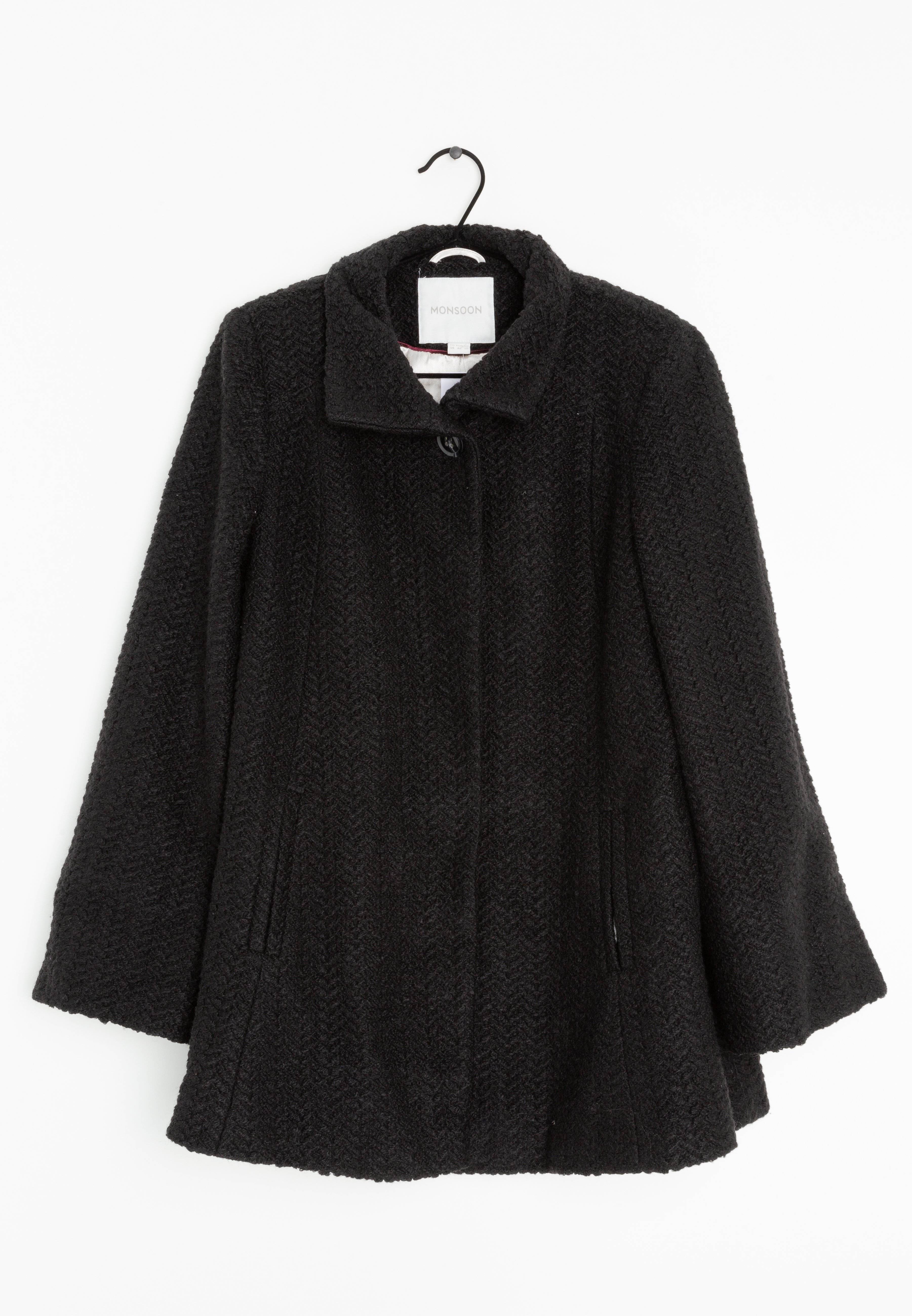 Monsoon Short coat - black - (Pre-owned 