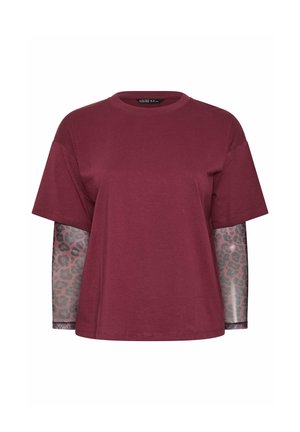 Yours Clothing, PLUS SIZE LONG SLEEVE TOPS - T-shirt à manches longues - burgundy