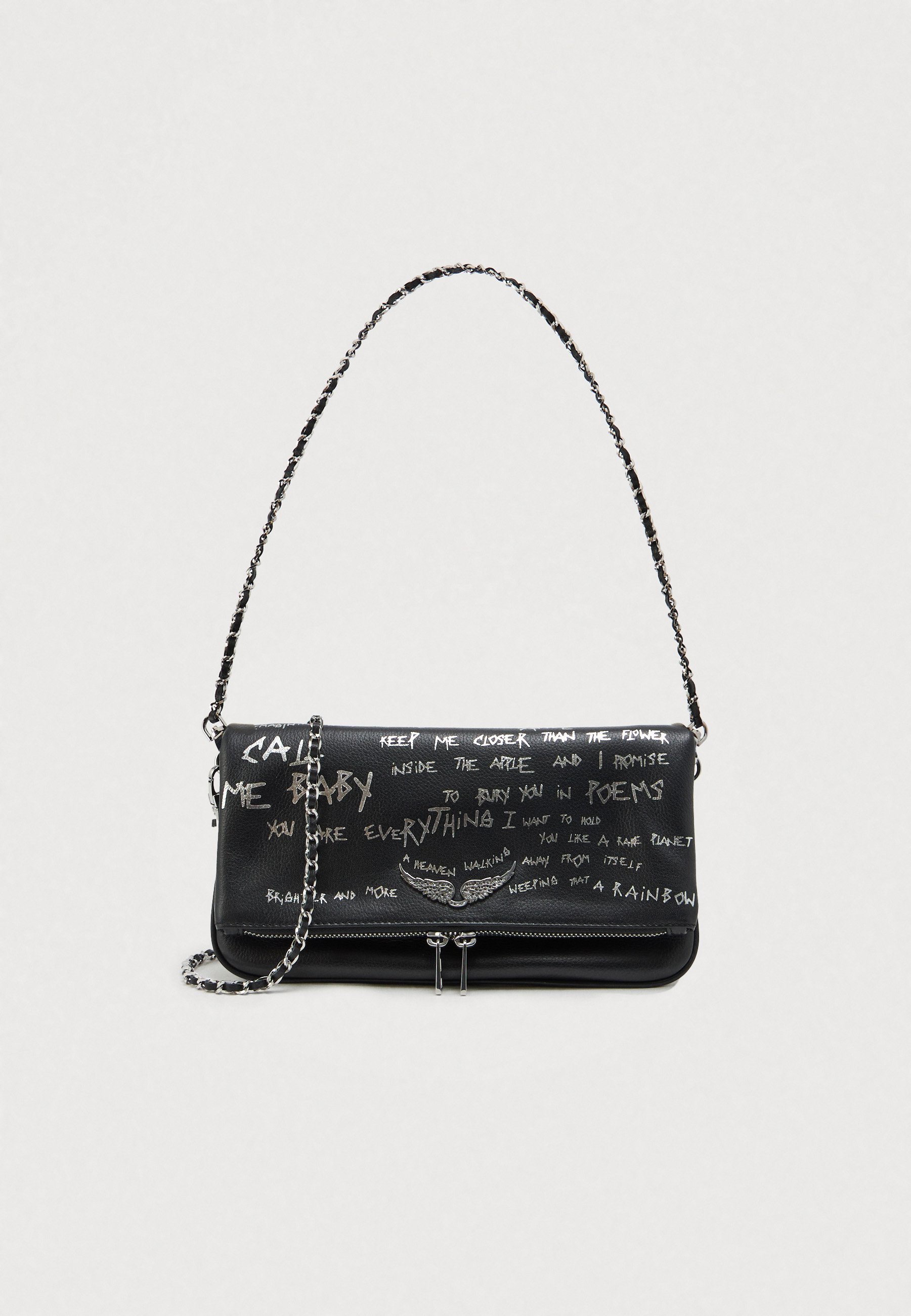 Zadig & Voltaire ROCK NANO SOFT SAVAGE - Geantă crossbody - noir Zadig & Voltaire ROCK NANO SOFT SAVAGE - Geantă crossbody - noir