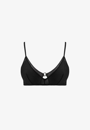 Understatement, MESH DOUBLE TRIANGLE BRALETTE RUST - Triangel BH - black
